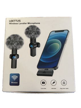 Leettus Wireless Lavalier Microphone Model K3 Compatible w iPhone IOS 12 & Above